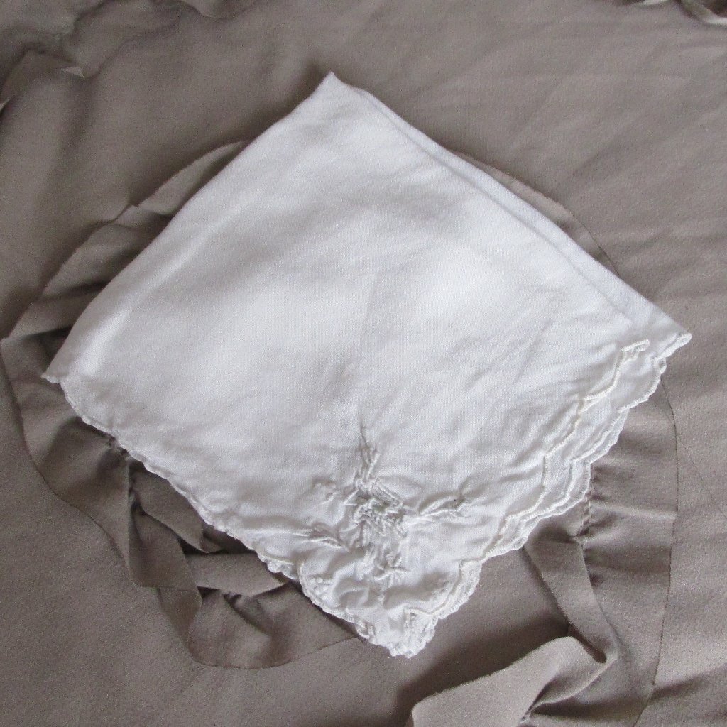 Antique Linen Handkerchief Pocket Square